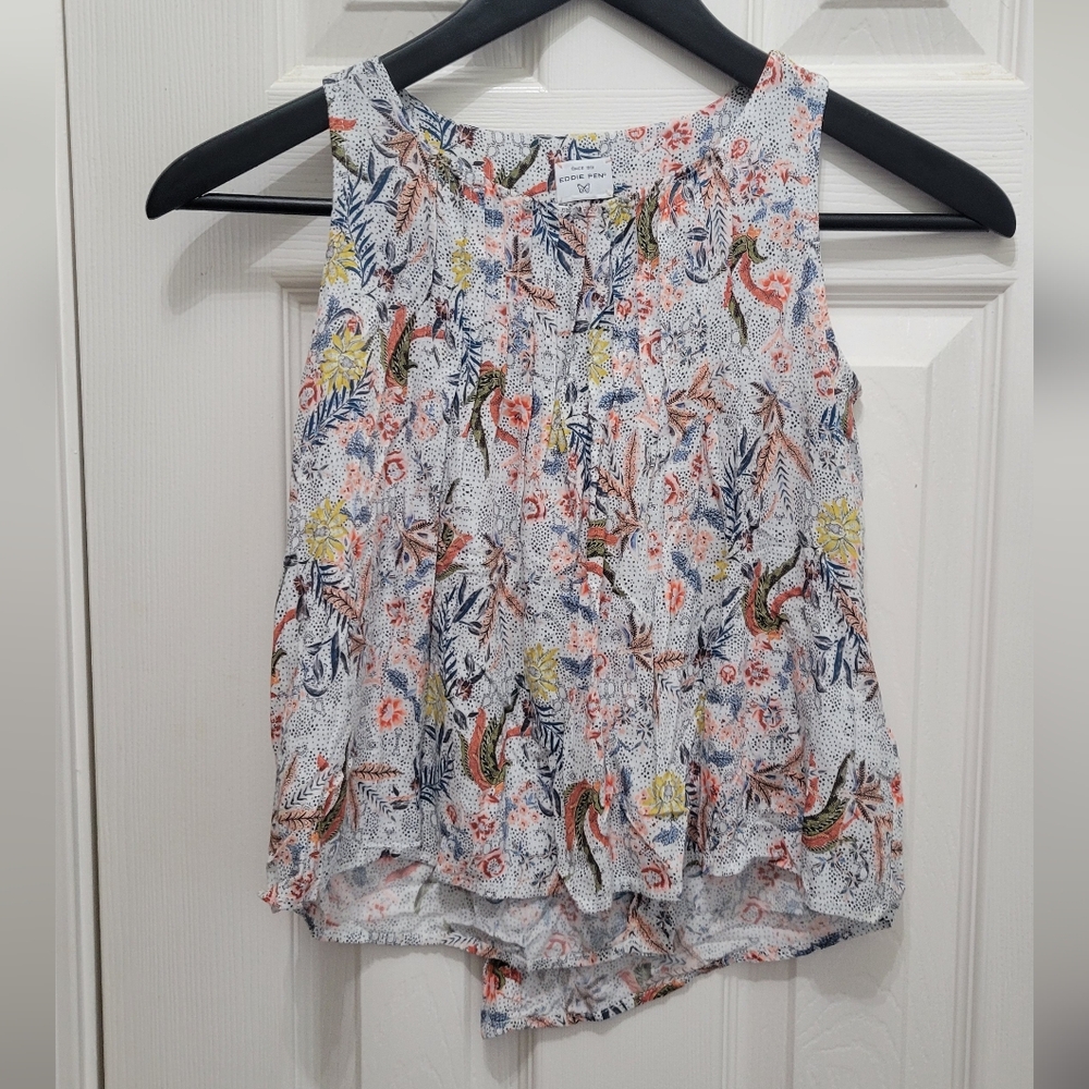 Floral Sleeveless Kids Blouse